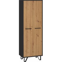 Skapis BOSS 2D Melns/Ozols artisan